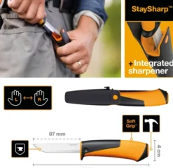 Fiskars - Pro Staysharp Universalkniv Med Knivsliber - Softgrip