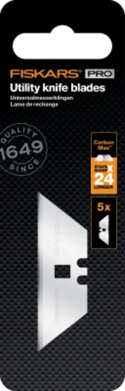 Fiskars - Pro Utility Knife Blades - Carbonmax - 5 Stk
