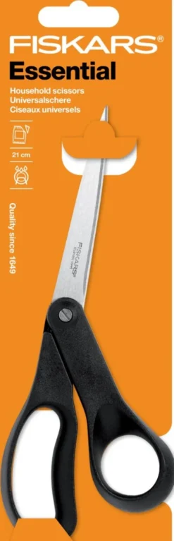 Fiskars - Universalsaks - Sort - Essential - 21 CM