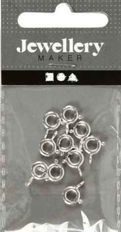 Fjederlås - Ø 6 MM - Sterling Sølv - 10 Stk