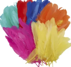 Fjer - L 8-14 CM - Assorterede Farver - 120Stk./ 1 Ps