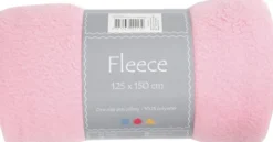 Fleece - L 125 CM - B 150 CM - 200 G - Lys Pink - 1 Stk