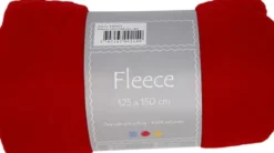 Fleece - L 125 CM - B 150 CM - 200 G - Rød - 1 Stk