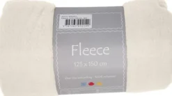 Fleece - L 125 CM - B 150 CM - 200 G - Råhvid - 1 Stk