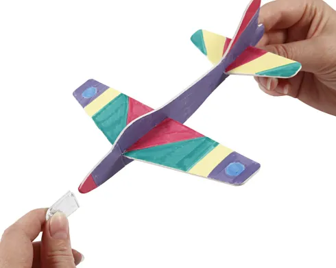 Flyvemaskiner - L 19 CM - B 17,5 CM - Hvid - 2 Stk