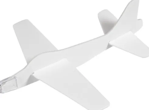 Flyvemaskiner - L 19 CM - B 17,5 CM - Hvid - 2 Stk
