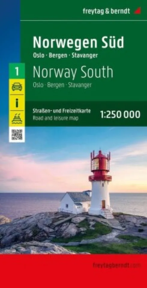 Freytag & Berndt Norwegen Blad 1: Norwegen Süd / Norway South - Oslo, Bergen, Stavanger