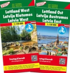 Freytag & Berndt - Road & Leisure Map Set Latvia East & West, Lettland Ost & West