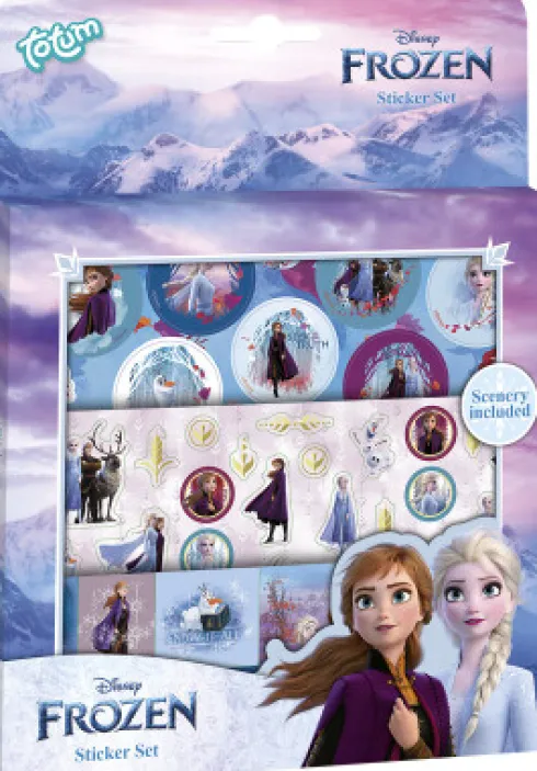 Frost - Disney - 3 Ark Med Klistermærker Inkl. Landskabsmotiv