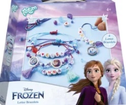 Frost - Disney - DIY Armbånd Med Bogstaver - Kit Til Børn