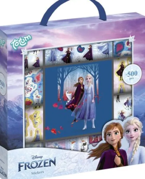 Frost - Disney - 500 Klistermærker Og 1 Tegneblok