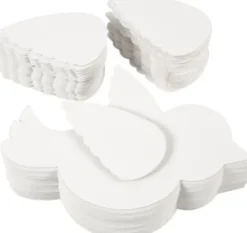 Fugl - L 25 CM - 400 G - Hvid - 100 Sæt