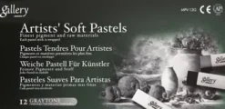 Gallery - Artists Soft Pastels - Tørpasteller - Sort Hvid - 12 Stk