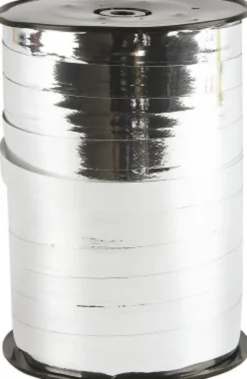 Gavebånd - Metal Sølv - B 10 MM - Blank - 250 M