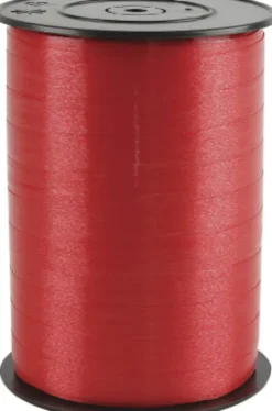 Gavebånd - Rød - B 10 MM - Blank - 250 M