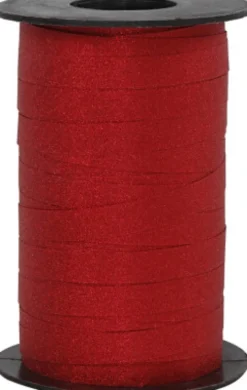 Gavebånd - Rød - B 10 MM - Glitter - 100 M