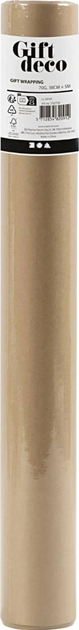 Gavepapir - B 38 CM - 70 G - Natur - 5 M