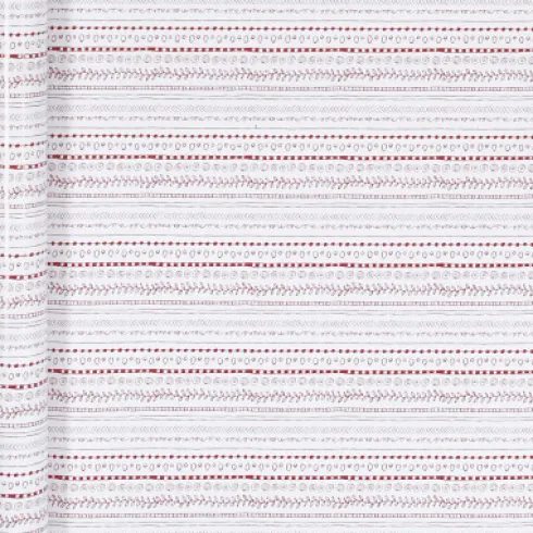 Gavepapir - Doodles - Rød Hvid - B 70 CM - 80 G - 4 M