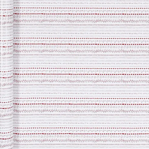 Gavepapir - Doodles - Rød Hvid - B 70 CM - 80 G - 4 M