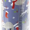 Gavepapir - Dovendyr Med Nissehue - Lilla - B 50 CM - 80 G - 100 M