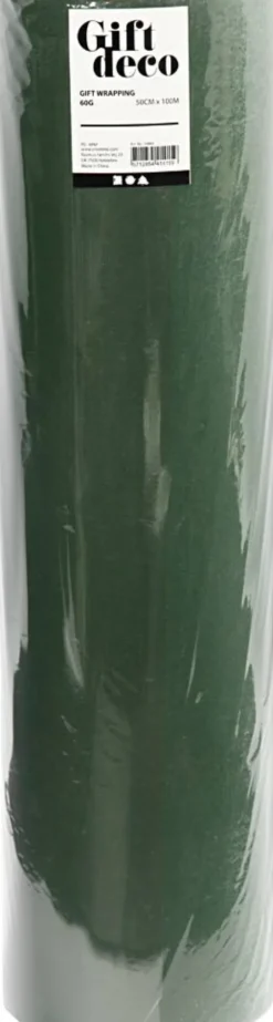 Gavepapir - Grøn Ensfarvet - B 50 CM - 60 G - 100 M