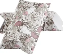 Gaveæske - Blomster - Str. 18X15X6 CM - 300 G - Brun - 3 Stk