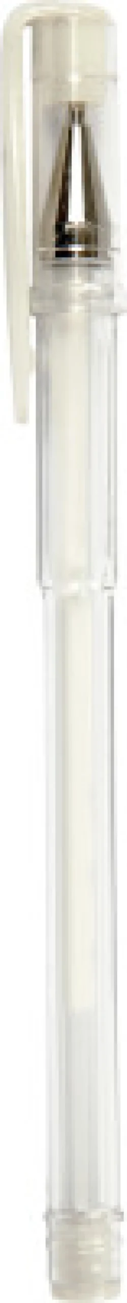 Gel Kuglepen - Tykkelse 0,8 MM - Hvid - 6 Stk