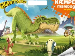 Gigantosaurus - Kæmpe Malebog - Malebog Med Håndtag