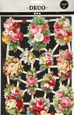 Glansbilleder - Blomster - 2 Ark