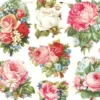 Glansbilleder - Blomster Rosenmix - 2 Ark