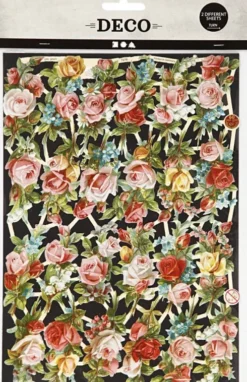 Glansbilleder - Blomster Små - 2 Ark