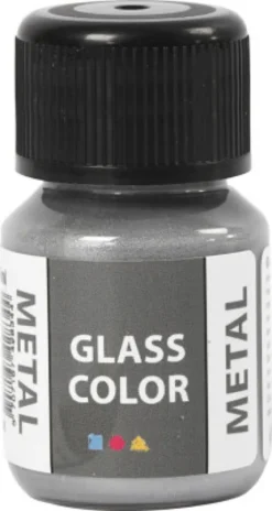 Glasmaling - Metal - Sølv - 30 ML