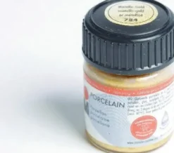 Glas Og Porcelænsmaling - Metallic Guld - Glossy - 15 ML