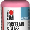 Glas Og Porcelænsmaling - Rose Pink - Porcelain & Glass Glossy - 15 ML