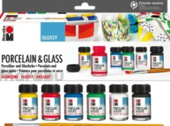 Glas Og Porcelænsmaling Sæt - Porcelain & Glass Glossy - 6X15 ML