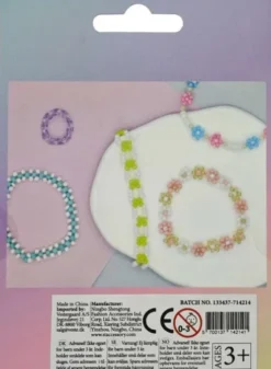 Glasperlemix 90G Mat Pastel + Elastik, Ophængsæske - Pearl N Fun