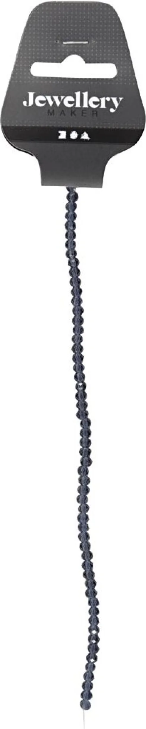 Glasperler - Ø 4 MM - Hulstr. 1 MM - Grå - 45 Stk