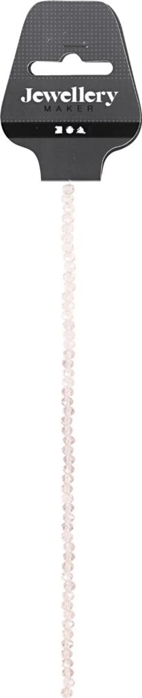 Glasperler - Ø 4 MM - Hulstr. 1 MM - Lys Rosa - 45 Stk