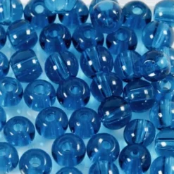 Glasperler - Ø 4 MM - Hulstr. 1 MM - Turkis - 45 Stk