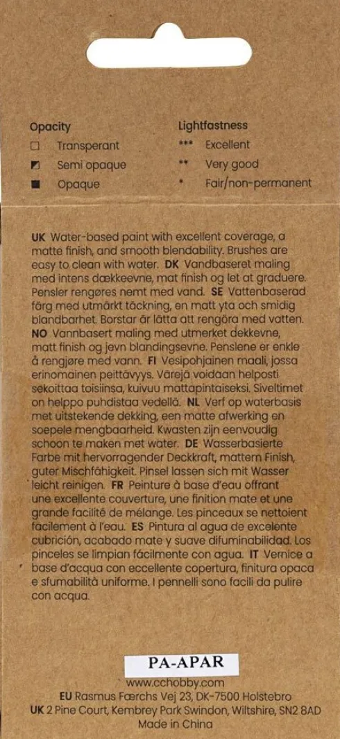 Gouache Maling - Hvid - 3X20 ML