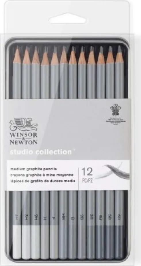 Grafit Blyanter - Sæt Med 12 Stk - Winsor & Newton