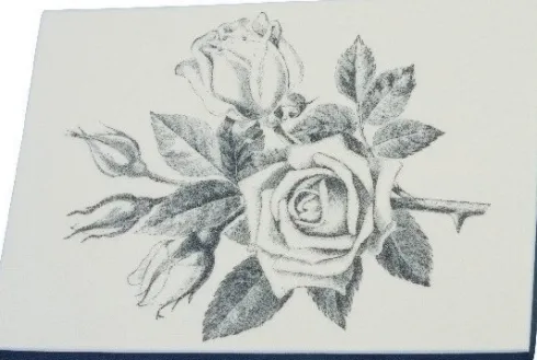 Gummistempel 14X10 Rose