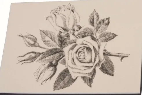 Gummistempel 14X10 Rose