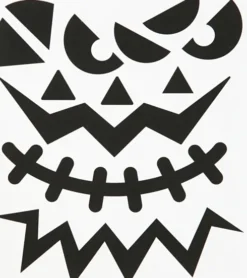 Halloween Klistermærker - Store Ansigter