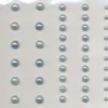 Halvperler - Selvklæbende - Blå - 3-7 MM - 58 Stk