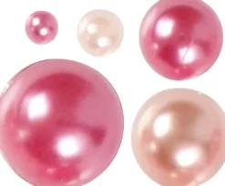 Halvperler - Selvklæbende - Pink - Str. 2-8 MM - 140 Stk