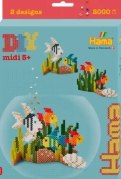 Hama 3456 - Akvarium - 2.000 DIY Midi Perler + Plade + Papir
