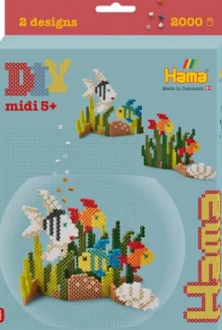 Hama 3456 - Akvarium - 2.000 DIY Midi Perler + Plade + Papir