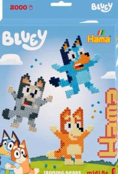 Hama 7977 - Bluey - 2.000 Midi Perler + Plade + Strygepapir