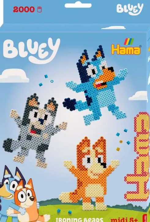 Hama 7977 - Bluey - 2.000 Midi Perler + Plade + Strygepapir